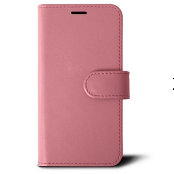 Lucrin pink Italian leather iPhone 11 case new in box - Picture 2 of 4